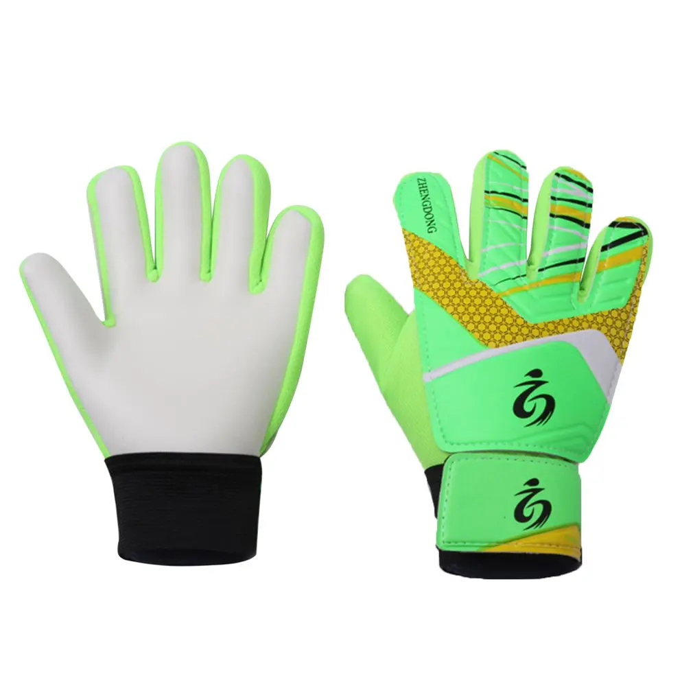 7 for 17-18cm palm Утолщенные Нескользящие резиновые футбольные вратарские перчатки, Вратарские детские футбольные защитные перчатки для пальцев - Цвет: 7 for 17-18cm palm