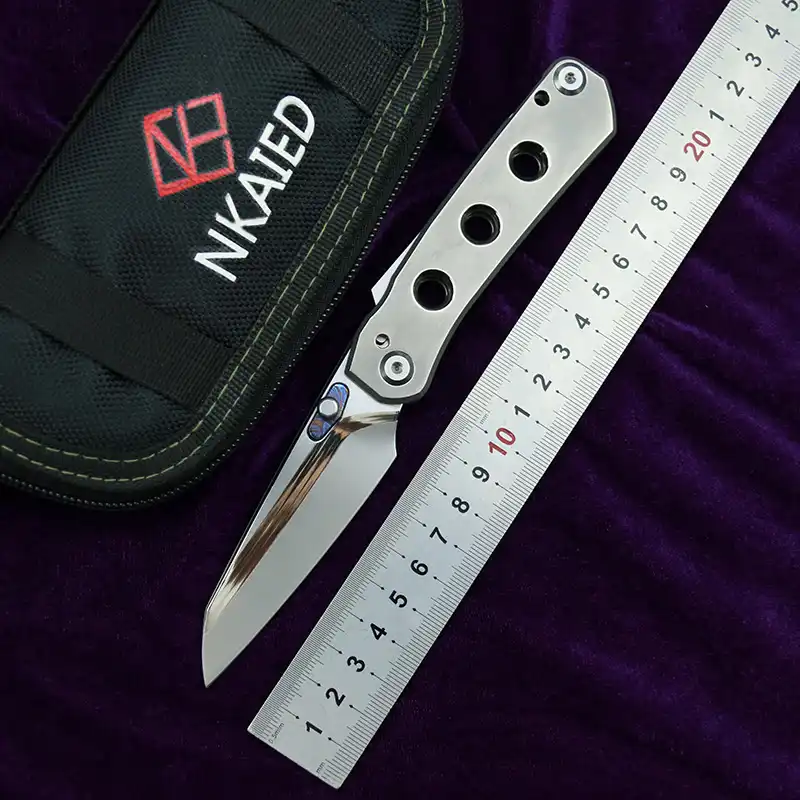 Nkaied Snecx折りたたみナイフs90v鋼ブレードチタンハンドルアウトドアキャンプキッチンフルーツedcツール ナイフ Aliexpress