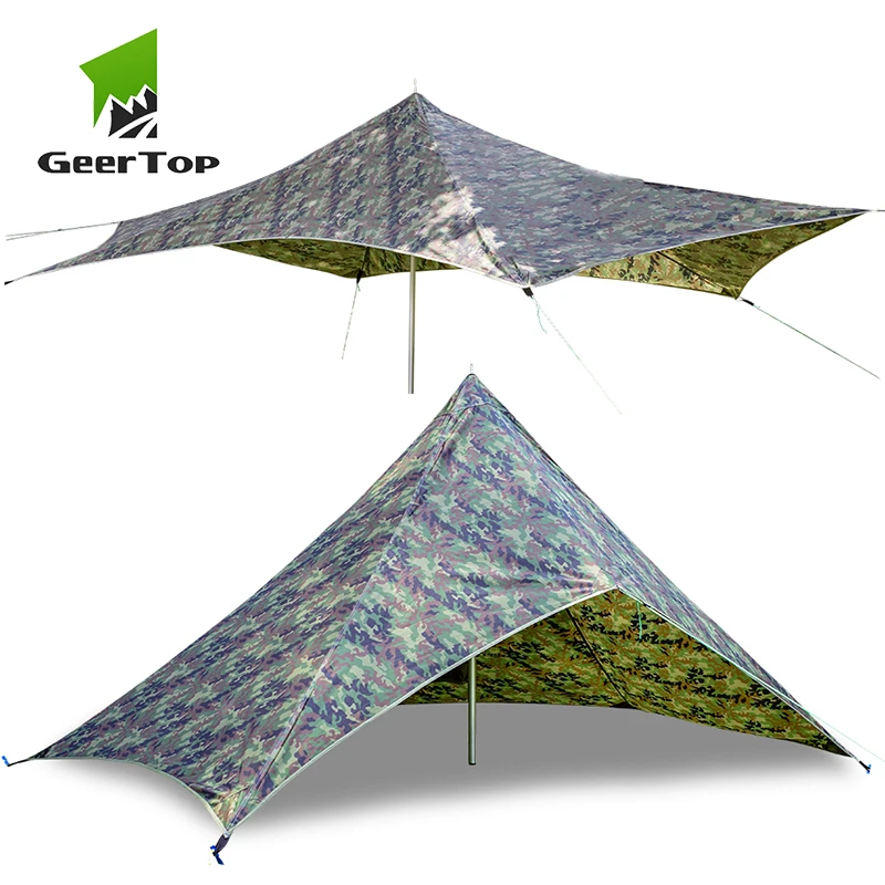 Portable Ultralight Tent Canopy Rain Fly Tarp Hammock Sun Shade Shelter Camping