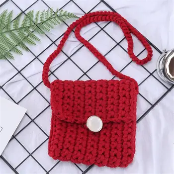 

Women Handmade Woven Crossbody Bags Ladies Leisure All-match Messenger Bag Mobile Phone Storage Bag Shoulder Bags