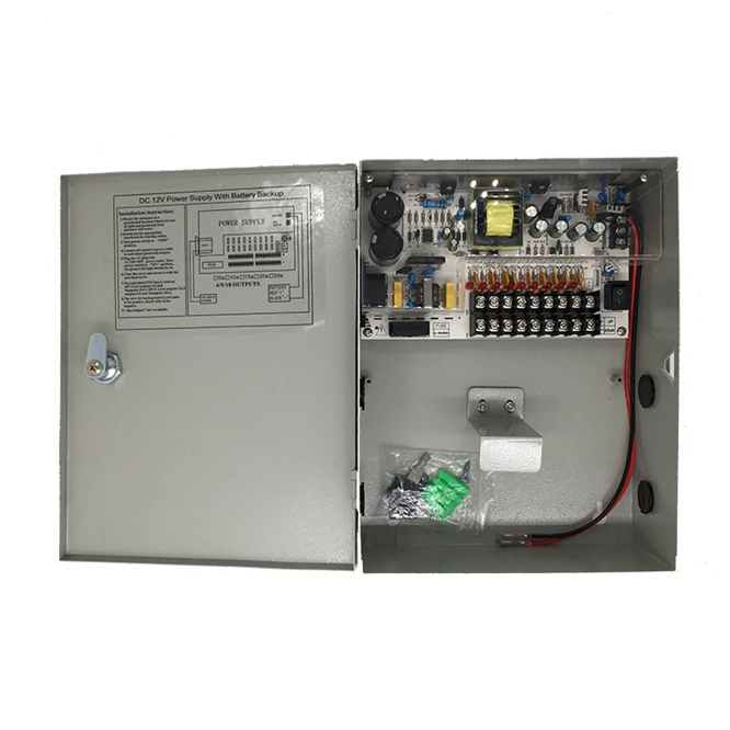 

9 channel DC 12V 10A 120W Access control Power Box switching Power Supply Box Security Video Cameras Uninterrupted power supply