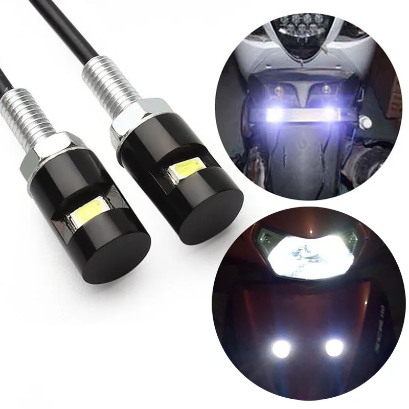 Maluokasa 2x Мотоцикл LED Номерной знак Легкий Стайлинг болт smd свет автомобиль