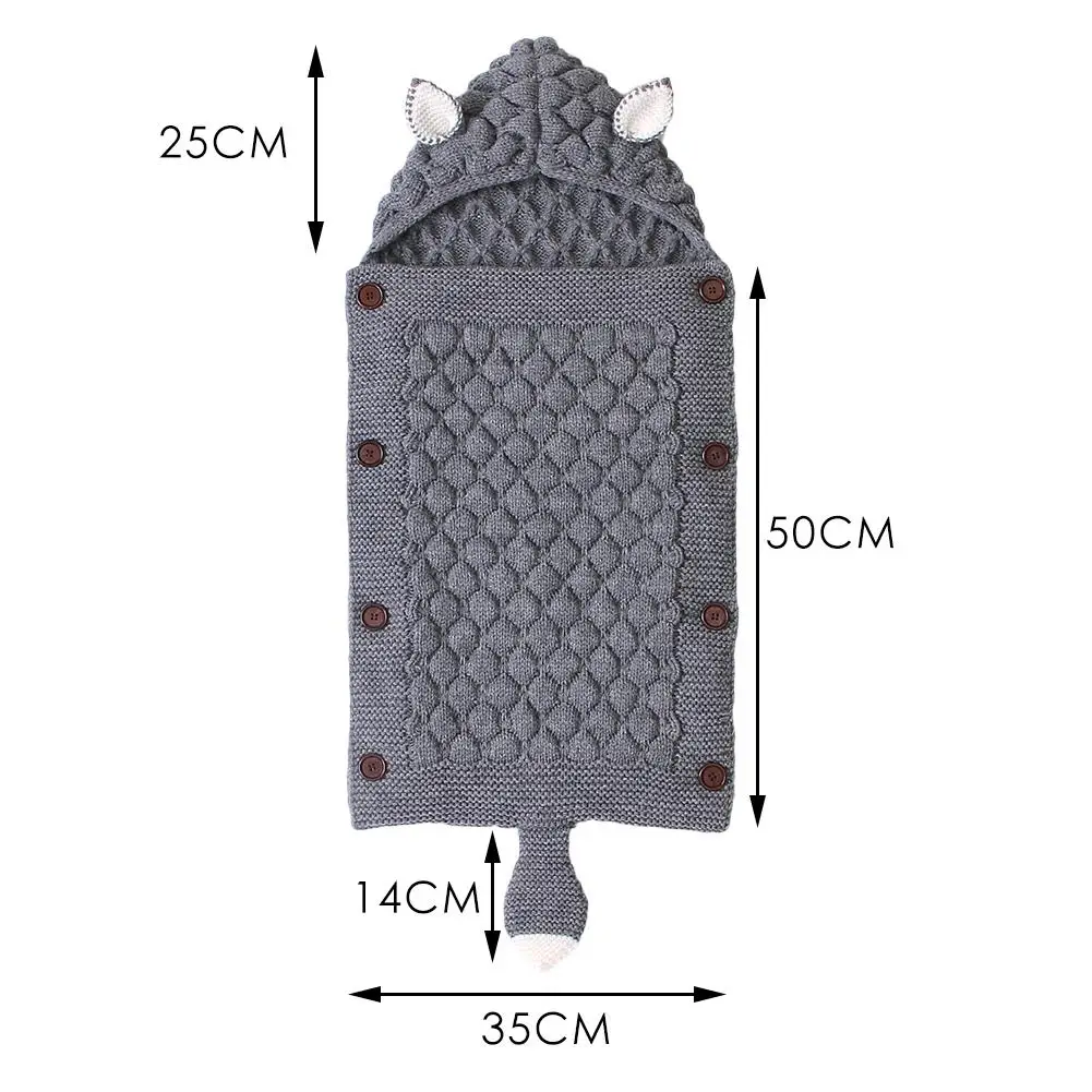 Вязаное одеяло для коляски, детский спальный мешок, теплое одеяло для прогулок, кемпинга, путешествий, детская коляска, Товары для малышей