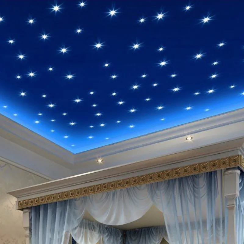 100 шт. 3 см стикер на стену s Decors флуоресцентный свет стены спальни яркие звезды светящиеся наклейки Гипсофилы