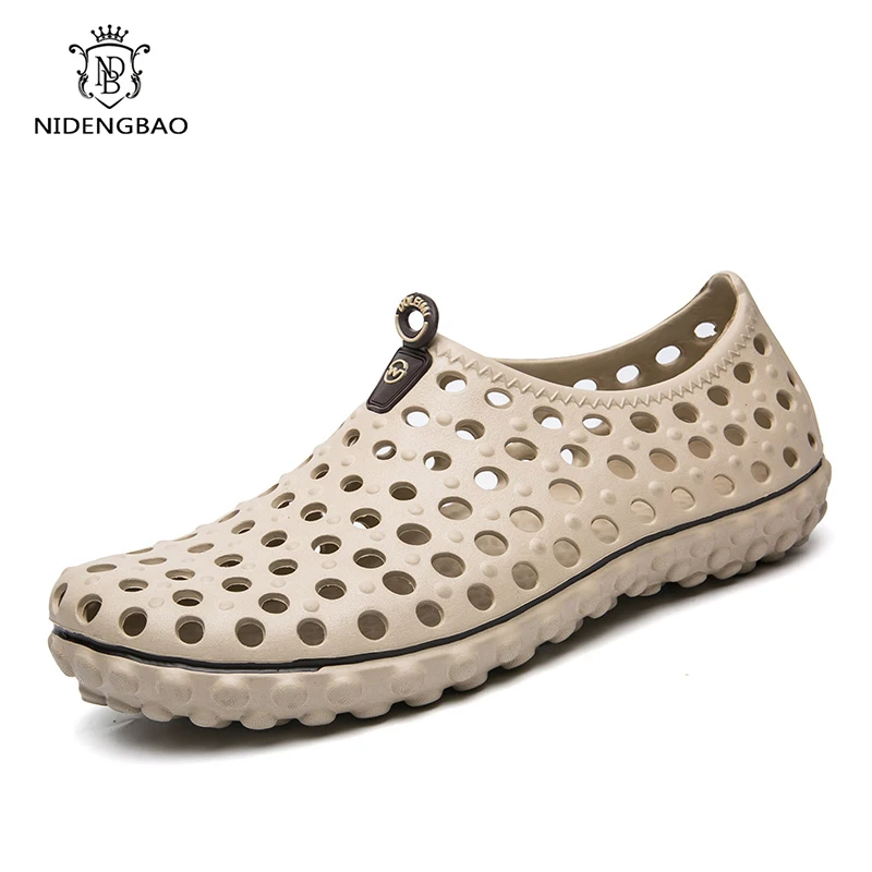 

Summer New Sandals Hole Shoes Men Slippers Quick-drying Outdoor Beach Shoes Male Comfortable Soft Breathable Casual Shoes Men