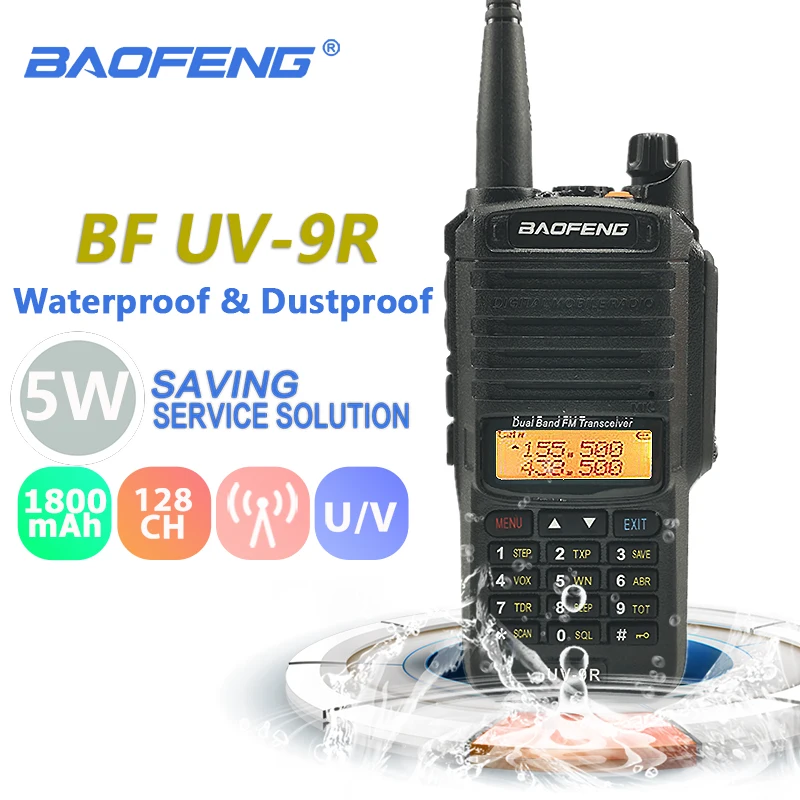 Baofeng UV-9R дизайн портативная рация IP67 водонепроницаемый высокое качество Vhf радио Baofeng Uv 9r приемопередатчик Uv9r радио Cb радио Vhf
