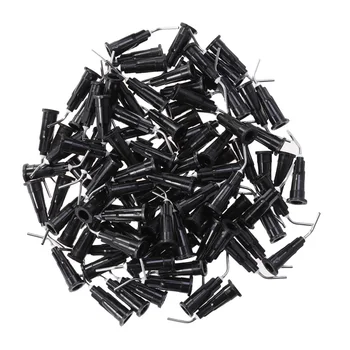 

100PCS Dental Bent Needles Clean Disposable Resin Safe 18G Composite Needles Bent Tip Oral Cleaning Tool for Oral Care Toothwash