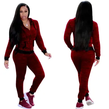 

Tracksuit Women Two Piece Set Hooded Tops and Pants Sets Breathable Ladies 2pcs Sports Suits Female Vestidos Conjunto Feminino