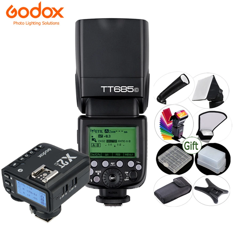 GODOX TT685 вспышка для камеры ttl 2,4G HSS 1/8000s GN60 беспроводной скоростной TT685-C/N/S/O/F для Canon Nikon sony Olympus Fuji