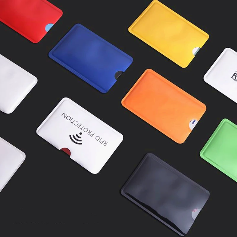10 шт. разноцветные чехлы книжки с Rfid защитой|Держатели для карт и пропусков| |