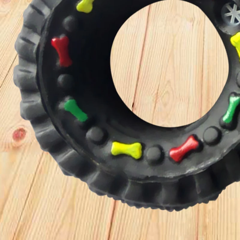 

30 Pieces/Set Tyre Shape Dog Squeak Toys Pet Dog Toys Dog Chew Toys Pet Dog Screaming Rubber Toys Tire Shape Pet Supply Product