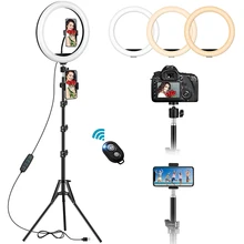 

160CM Tripod Stand Phone Holder Selfie Makeup Streaming YouTube Ringlight Photography Lamp Remote LED Circle Fill Ring Light