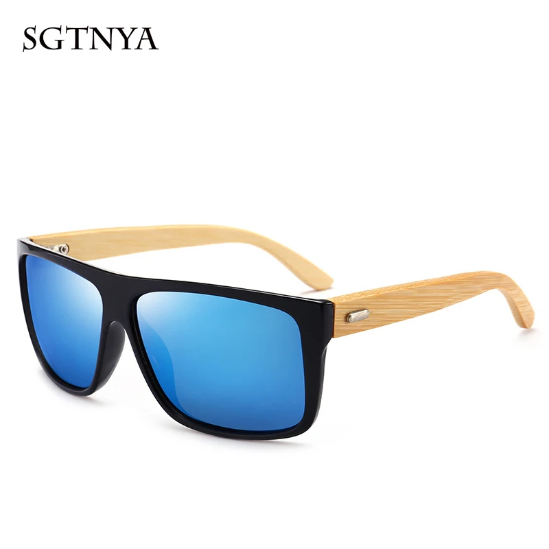 SGTNYA Европа и США новые модные солнечные очки, мужские, классические, трендовые солнечные очки бамбуковые очки UV400