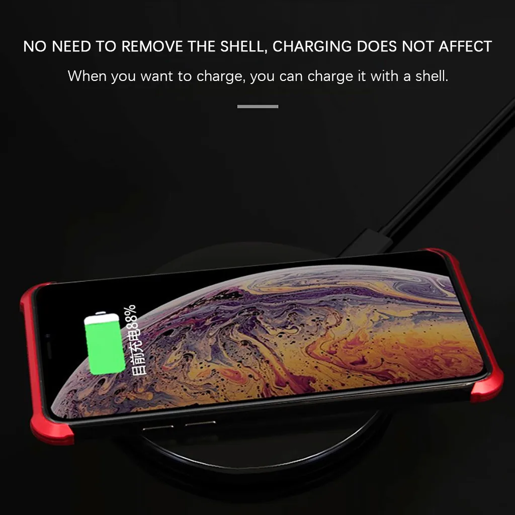 Luxury Hard Matte Cover For iPhone7P/8Plus Magnetic Adsorption & Clear Tempered Glass Back scratch-resistant Phone Case