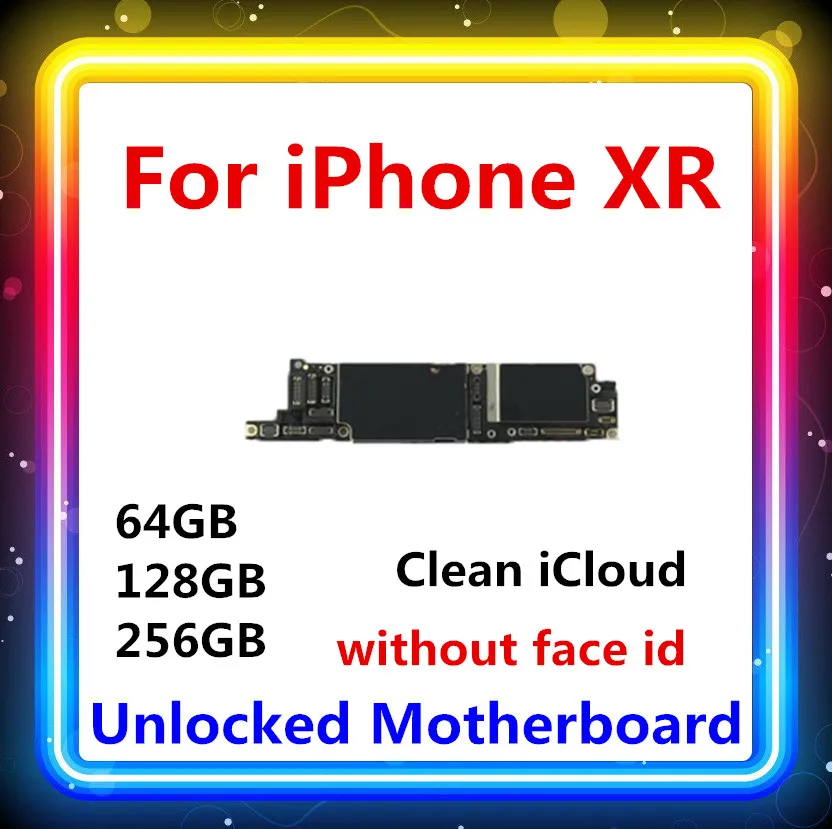 

For iphone XR motherboard without face ID unlocked XR replaced board tested 64GB/128GB/256GB mainboard IOS update logic board
