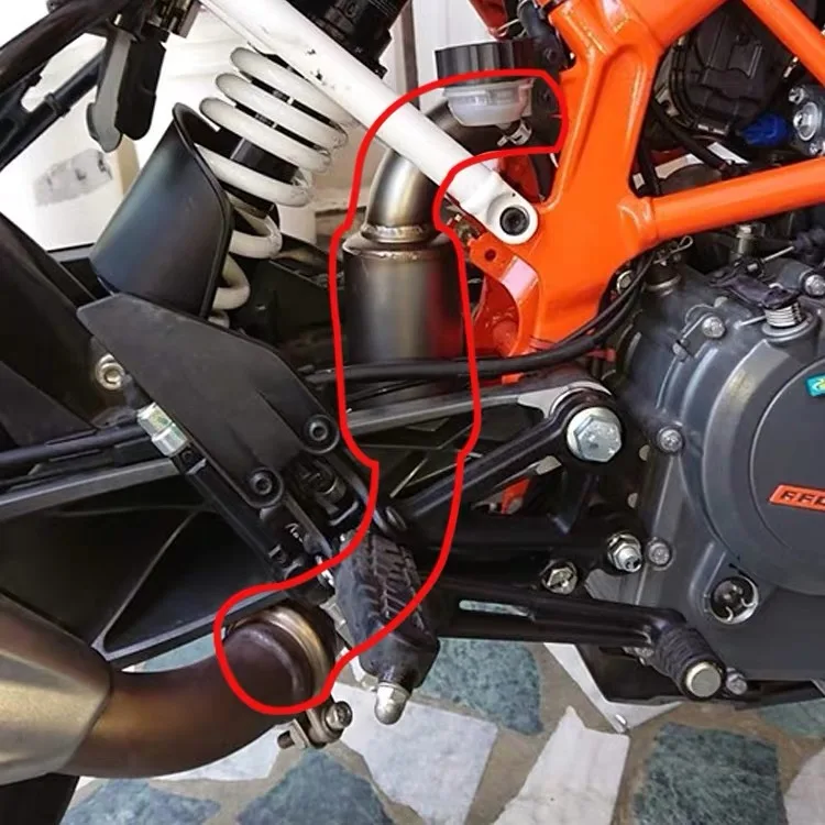 Мотоцикл выхлопной глушитель выхлопной трубы Escape соединения труб среднего Элиминатор Соединительная труба подходит для KTM DUKE 390 250 125 Duke RC 390 125