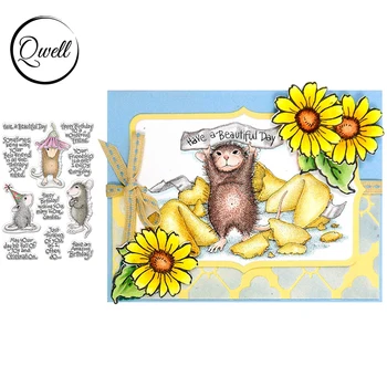 

QWELL Words Have a Beautiful Day Clever Mouse For Craft Album Paper Cards DIY Scrapbooking 2020 New