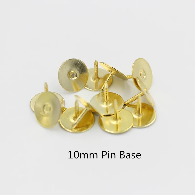 10mm GD Pin 50 шт. булавки Сзади ПВХ черная бабочка резиновая булавка клатч Хранители Серебряные Зажимы для галстука пустые булавки для DIY брошь Ювелирные изделия Поиск - Цвет: 10mm GD Pin