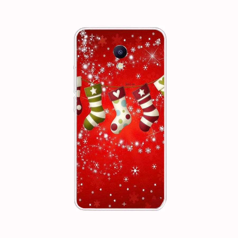 38SD Christmas holiday Tree New Year Soft Silicone Tpu Cover phone Case for Meizu M5 M5S M5C M6 M6S M6T Note Pro 7 Plus best meizu phone case brand Cases For Meizu