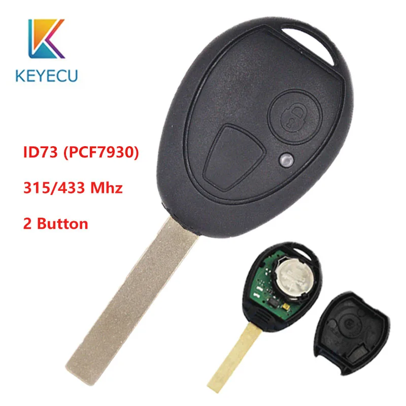 

KEYECU Aftermarket Remote Key Fob 315Mhz 433Mhz PCF7930 Chip for BMW Mini Copper 2002 2003 2004 2005