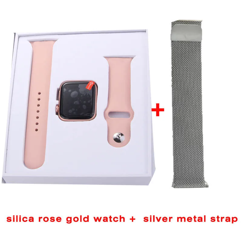 rose add silver Greentiger IWO 8 Смарт-часы для мужчин Bluetooth музыка камера монитор сердечного ритма водонепроницаемые часы 4 Smartwatch VS W34 B57 F10 - Цвет: rose add silver