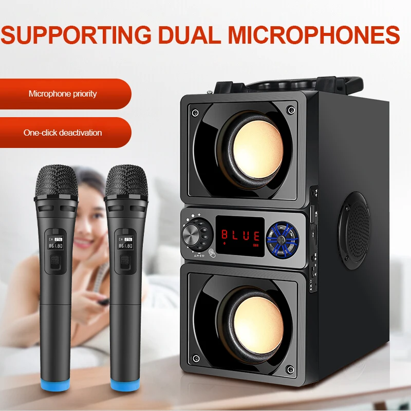 Cena Zewnętrzny głośnik Bluetooth 5.0 bezprzewodowy 6D surround stereo Radio FM mikrofon obsługa karty TF strona główna przenośny Subwoofer