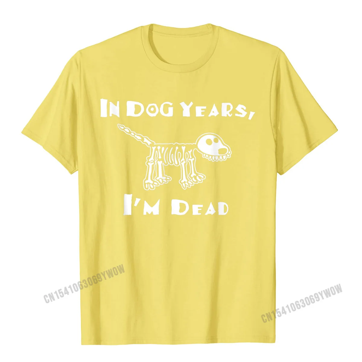 Oversized Male T Shirt Casual Customized Tops & Tees 100% Cotton Short Sleeve Design Tee Shirt Crew Neck Wholesale In Dog Years Im Dead shirt__243 yellow