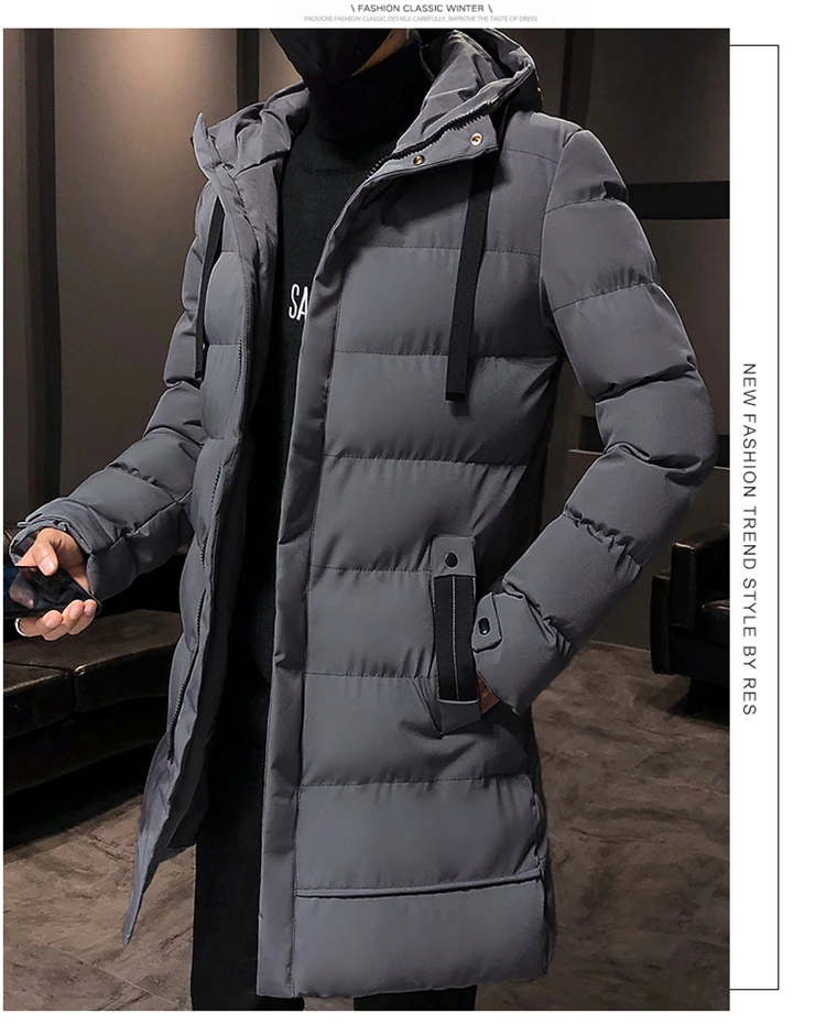 mens fur parka Winter Down Jackets And Coats Men Hooded Collar Long Down Jackets Thicker Warm Parkas Male Outwear Casual Slim Fit Winter Coats rain parka