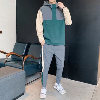 

Jacket men's autumn 2019 new Korean version of the splicing trend set tide brand sports clothes loose tooling jacket men