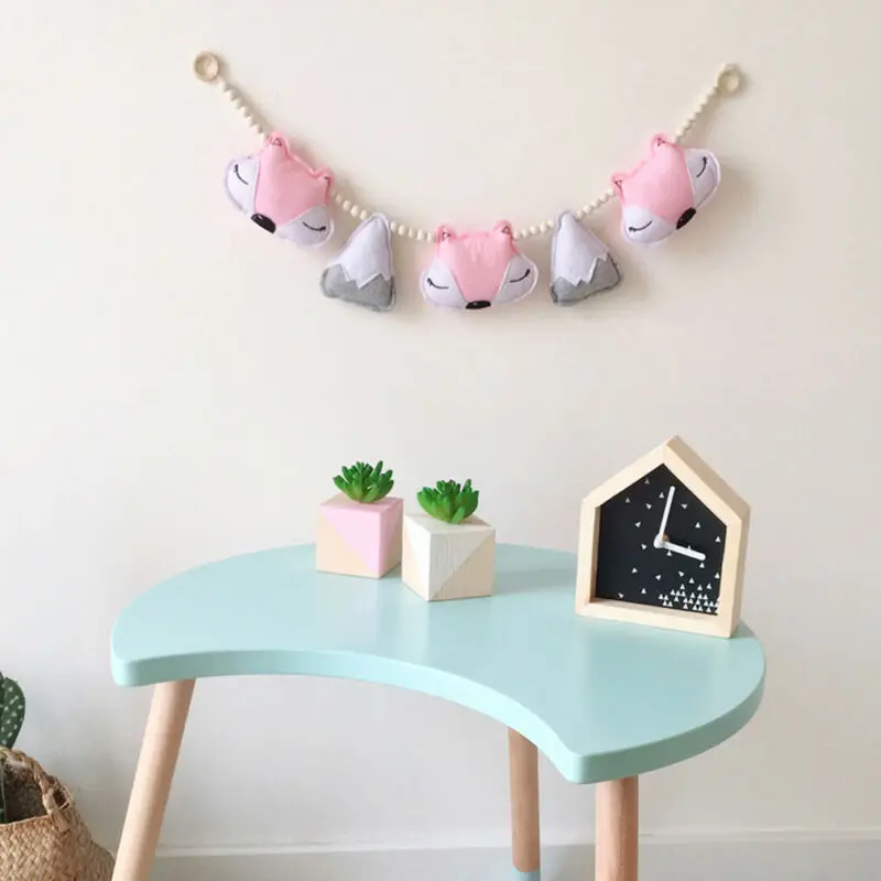 

Fox Snow Mountain Cartoon Wood Beads String Ornament Crib Tent Bed Free shipping Curtain Decor
