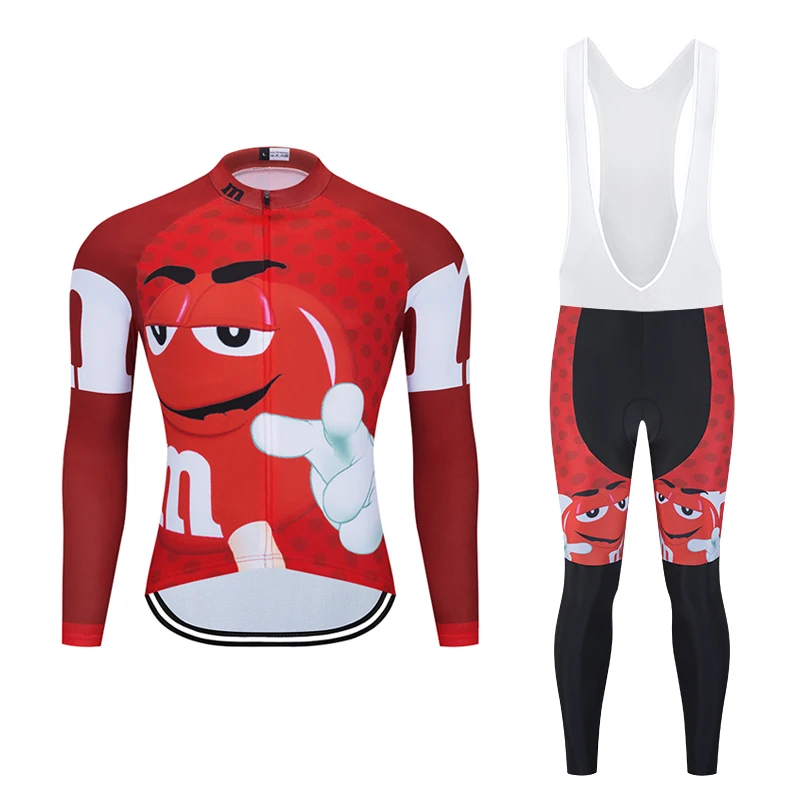 Funny Novelty Long Sleeve Cycling Clothing Sets Breathable MTB Bike Clothing Mens Bicycle Clothes Ciclismo Cycling Jersey CT022