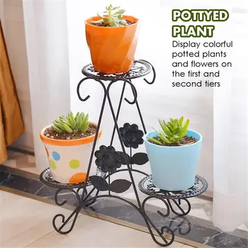 

European Style Plant Stand Pot Durable Plant shelf Flower pot stand Storage Rack Plant Holder Outdoor Furniture Decoration