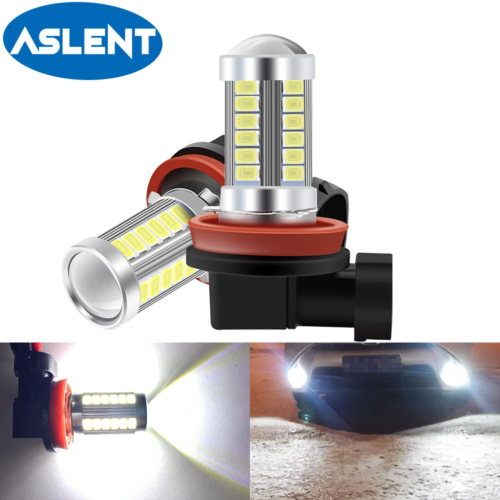 

2pcs H8 H9 Led H11 9005 HB3 9006 HB4 Car LED Fog Headlight Bulbs 6000K White Fog Lamp Day Running Light Auto Front Foglamps 12v