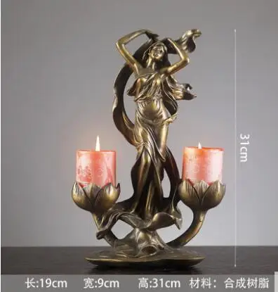 style 3(No candle) Европейский классический богиня декоративный подсвечник ретро подсвечник для дома при свечах романтический ужин мебель для кафе - Цвет: style 3(No candle)