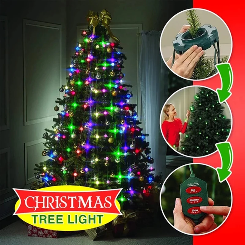 

Christmas Tree LED String Lights Colourful Changeable Twinkling Night Lamp Dazzler New Year Garden Decoration Dropshipping