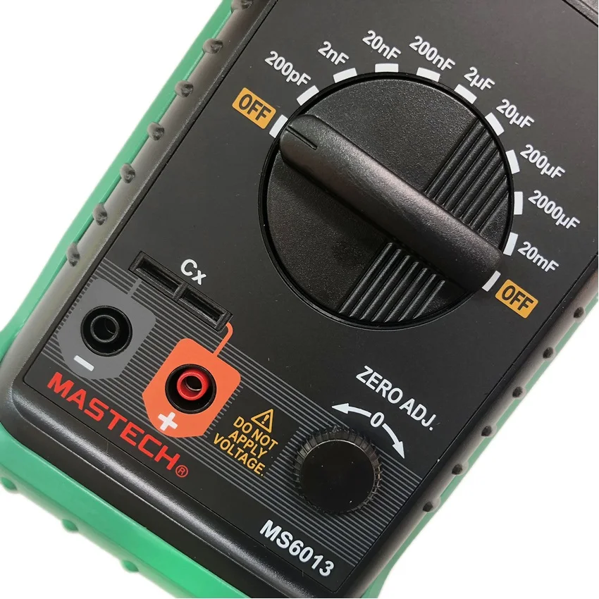 MASTECH MS6013(MY6013A) 1999 отсчетов портативный 3 1/2 цифровой измеритель емкости конденсатор тестер 200pF до 20mF