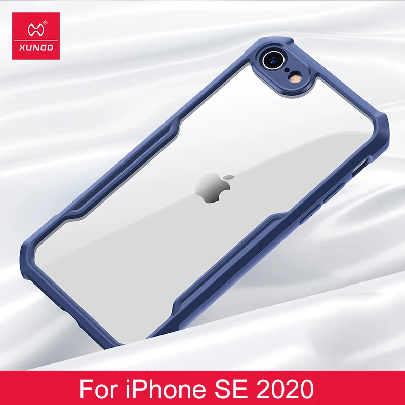 Чехол для iPhone SE 2020 противоударный чехол прозрачная Защитная крышка с кольцом XUNDD