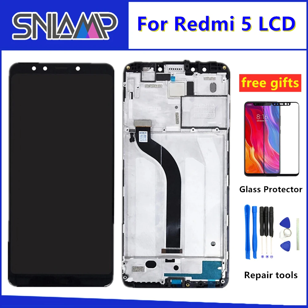 5 7 &quotОригинальный ЖК-дисплей для Xiaomi Redmi сенсорный экран в сборе с рамкой сменный