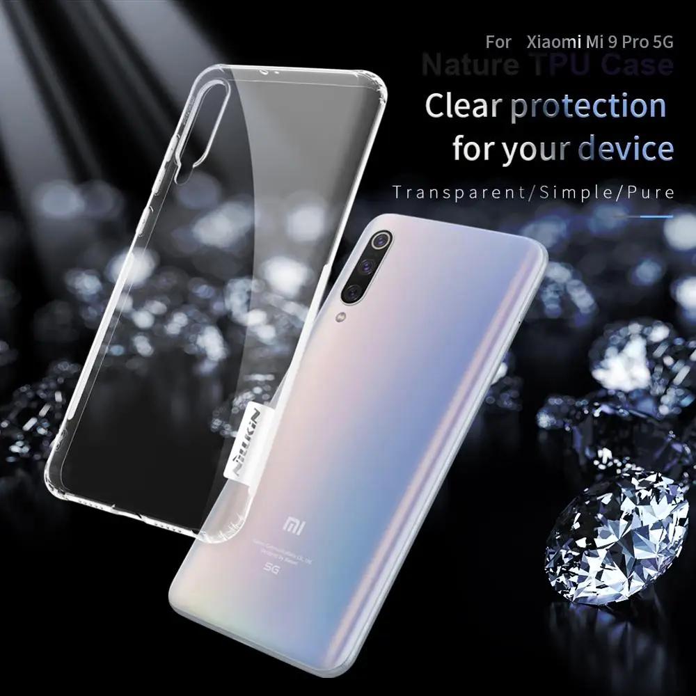 Чехол для Xiaomi mi9 Pro оригинальный прозрачный мягкий чехол NILLKIN Nature из ТПУ с задней