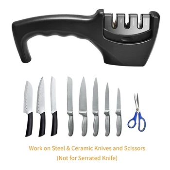 

Knife Sharpener 3 Stages Professional Kitchen Sharpening Stone Grinder knives Whetstone Tungsten Diamond Ceramic Sharpener Tool