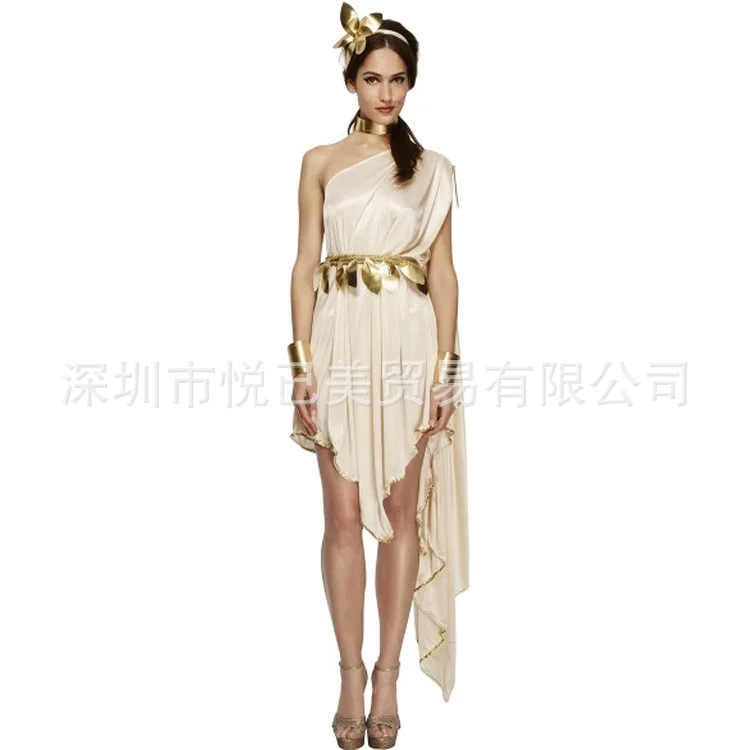 Indians Halloween Game Uniform Arab Service Egypt Cleopatra Uniform White Sexy Goddess Suit