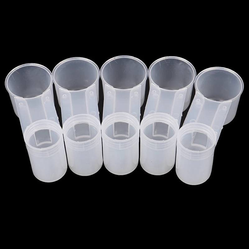 Plastic Bird Feeder Clear Water Bottle Drinker Cup Double Port Water Diversion Device For Pigeon 5Pcs bird feeder parrot feeder bird water drinker