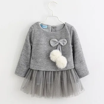 

Menoea Baby Dress Autumn Cute Baby Girl Princess Dress Solid Kids Clothes Dress Baby Girl Winter Clothes