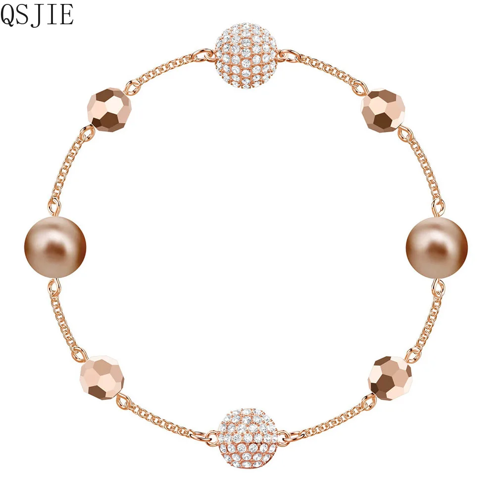 

High quality SWA new magnetic buckle bracelet buckle and crystal girlfriend romantic love luxury jewelry gift Earrings