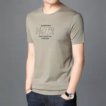 

Men's short sleeve t-shirt summer trend handsome casual half sleeve 7449