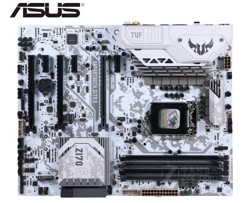 Оригинальная материнская плата для ASUS SABERTOOTH Z170 S LGA 1151 DDR4 USB3.0 USB3.1 64 Гб б/у