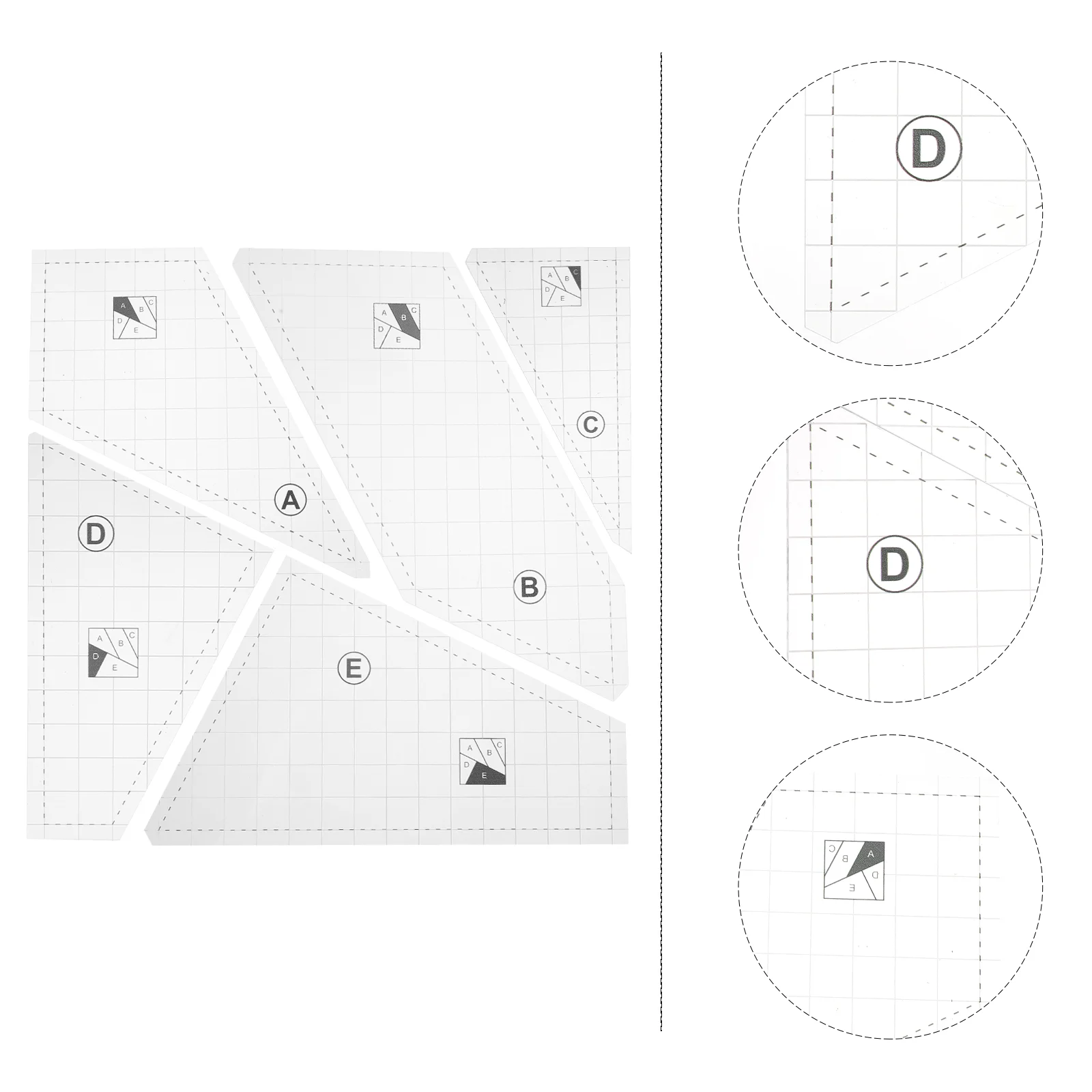 Set Clear Quilting Templates Household Stitching Patchwork Supplies DIY Simple Fabric Sewing Tools | Дом и сад