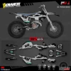 PowerZone Custom Team Graphics, Набор наклеек 3 м для Husqvarna, наклейка 2022-N TC FC TX FX FS 2022-N TE FE 125-450CC 09 ► Фото 2/6