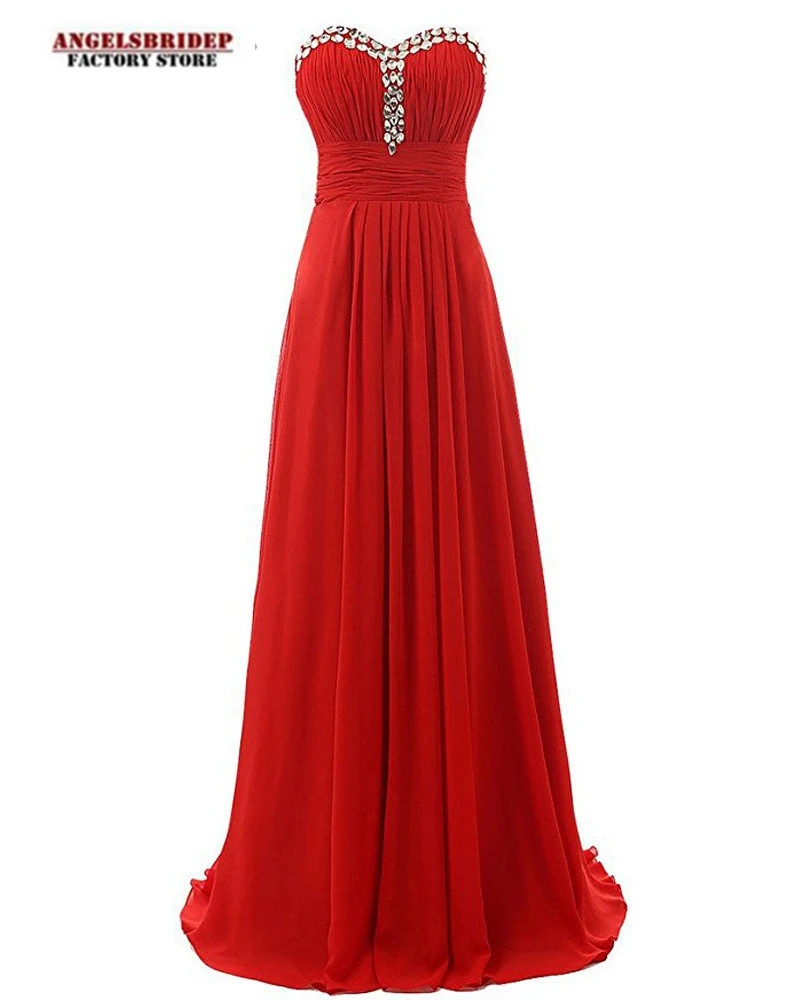 ANGELSBRIDEP-Sweetheart-Long-Chiffon-Evening-Dresses-Formal-Vestidos-de-festa-Floor-Length-Prom-Party-Gowns-Hot