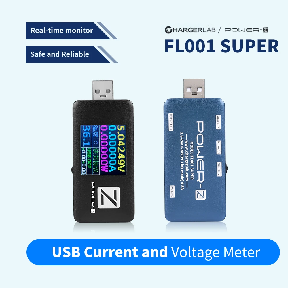 Зарядное устройство LAB power-Z PD тестер USB зарядное устройство измеритель напряжения тока power Bank детектор FL001 SUPER